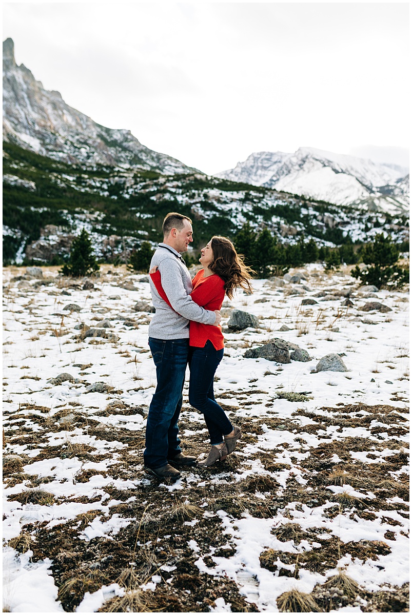 engagement session in the mountains near billings montana