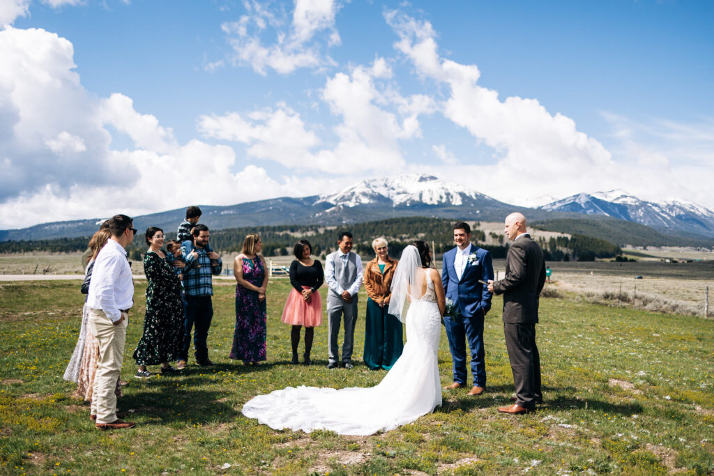 An intimate elopement ceremony in the mountains of Idaho